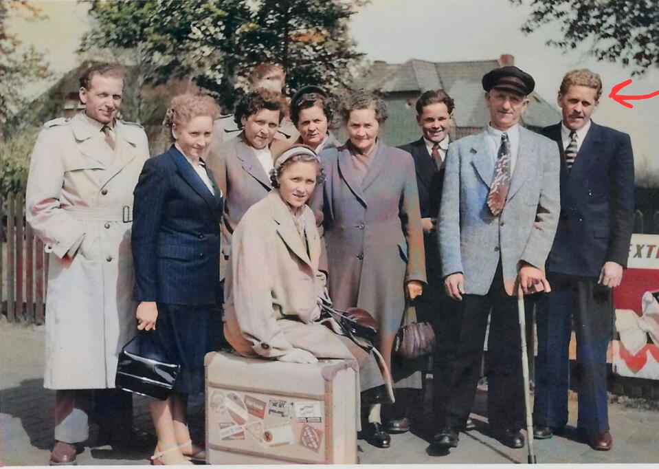 Letztes bekanntes Familientreffen von Willi Kuhnke, 1953 (rechts im Bild)